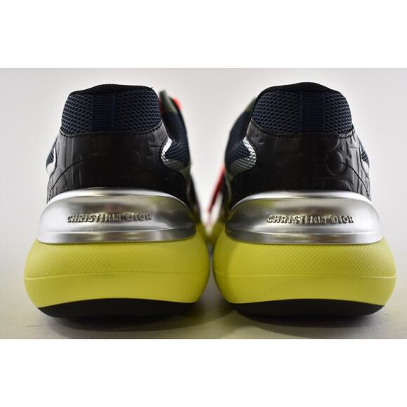 Dior Mens B24 Sorayama Black Yellow Green Low Top Lace Up Tie Flat Sneakers 41 8 - Picture 10 of 11